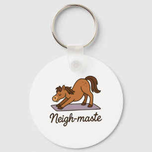 Chaveiro Neigh-maste Cavalos Engraçados Amantes de Yoga Med
