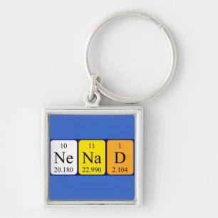 Chaveiro Nenad periódico keyring de nome de mesa