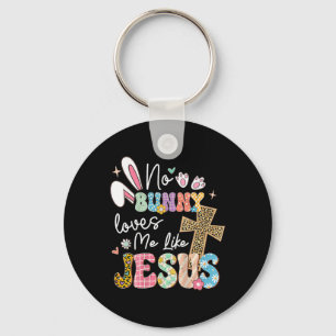 Chaveiro Nenhum coelho me ama como Jesus Páscoa Cristã Reli