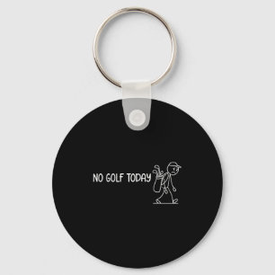 Chaveiro Nenhum Golfe Hoje Engraçado Triste Stickman Golfis