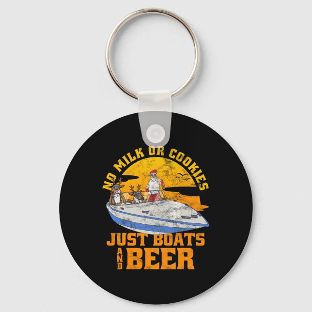 Chaveiro Nenhum Leite Ou Biscoitos Apenas Barcos E Cerveja  (Frente)