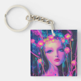 Chaveiro Neon Alienígena Goddese