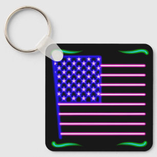 Chaveiro Neon American Flag