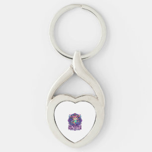 Chaveiro Neon de Aeróbica dos Anos 80 Gato - Design de Aman