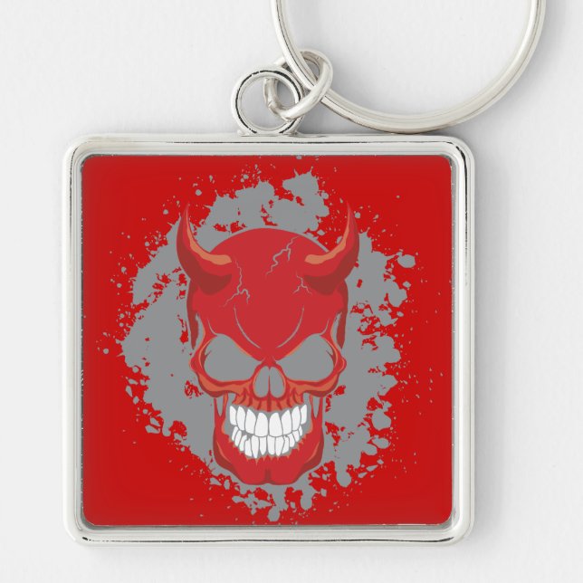 Chaveiro Neon Demon Skull (Frente)