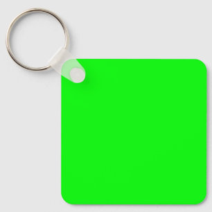 Chaveiro Neon Electric Green Solid Color Clássico