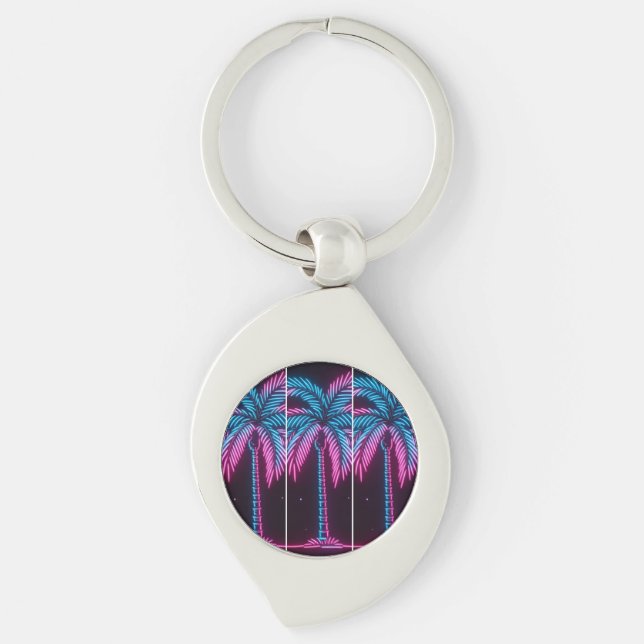 Chaveiro Neon Glow Palm Tree (Frente)