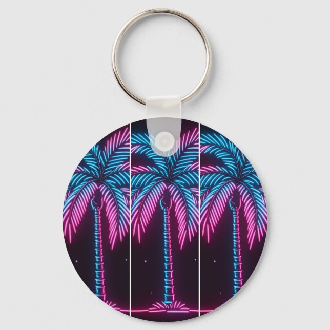 Chaveiro Neon Glow Palm Tree (Frente)