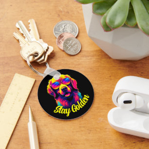 Chaveiro Neon Ouro Retriever
