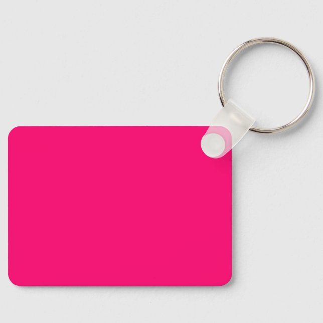 Chaveiro Neon Pink - Etiqueta Personalizável (Frente)