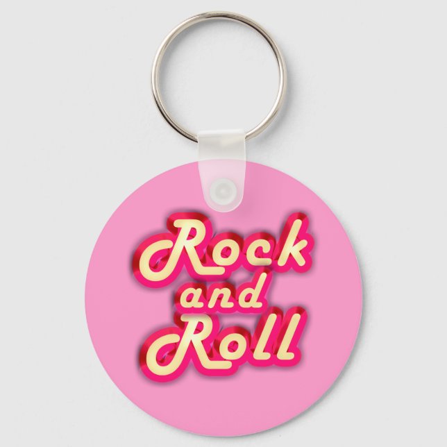 Chaveiro Neon Rock and Roll (Frente)