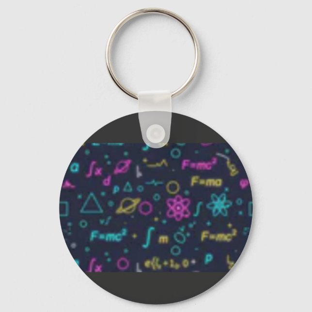 Chaveiro Neon Science & Math Formulas Pattern T-Shirt | Phy (Frente)