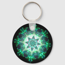 Chaveiro Neon Starburst Brilhante Caleidoscópio Verde