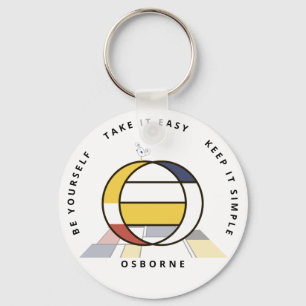 Chaveiro Neoplasticismo Impressionante Monograma de Arte. L