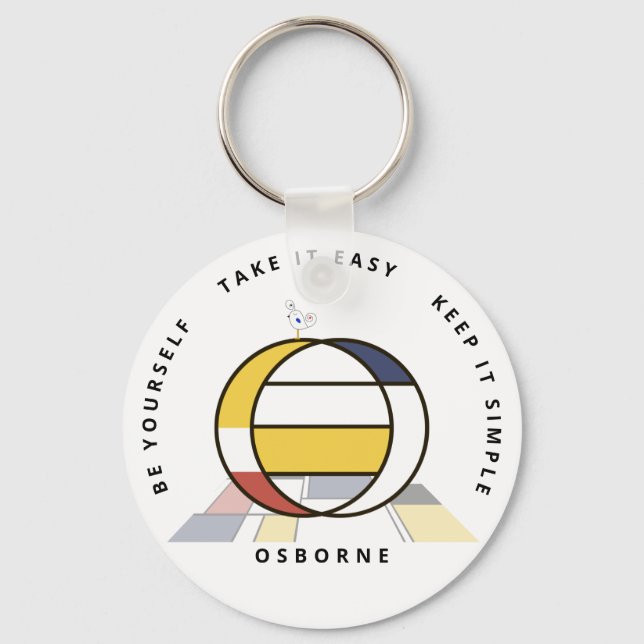 Chaveiro Neoplasticismo Impressionante Monograma de Arte. L (Frente)