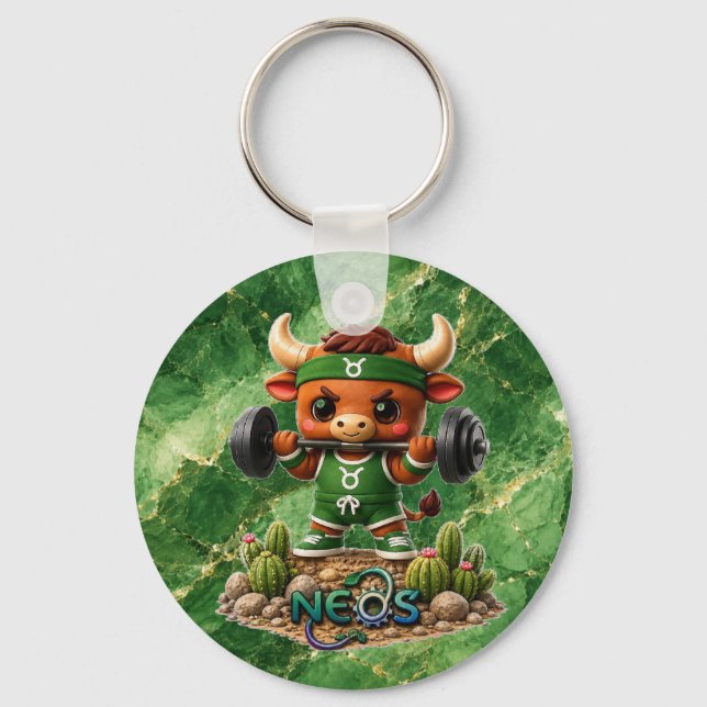 Chaveiro Neos Zodíaco Kawaii Touro (Frente)