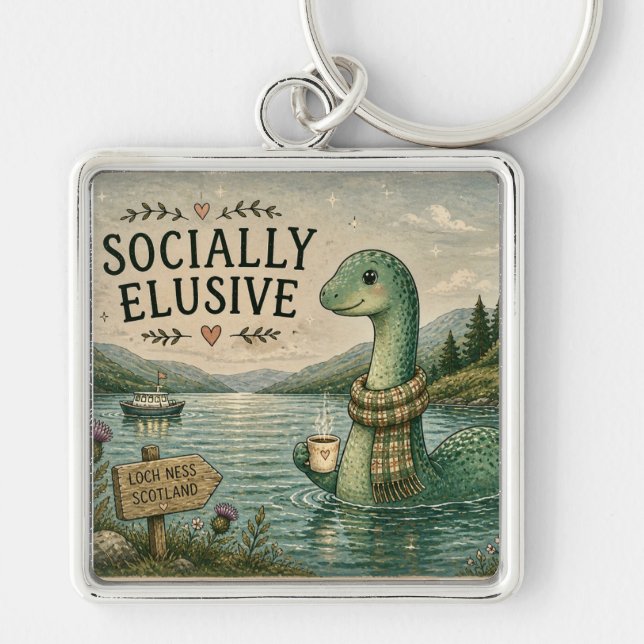 Chaveiro Nessie Esquiva Socialmente Críptico Aconchegante L (Frente)