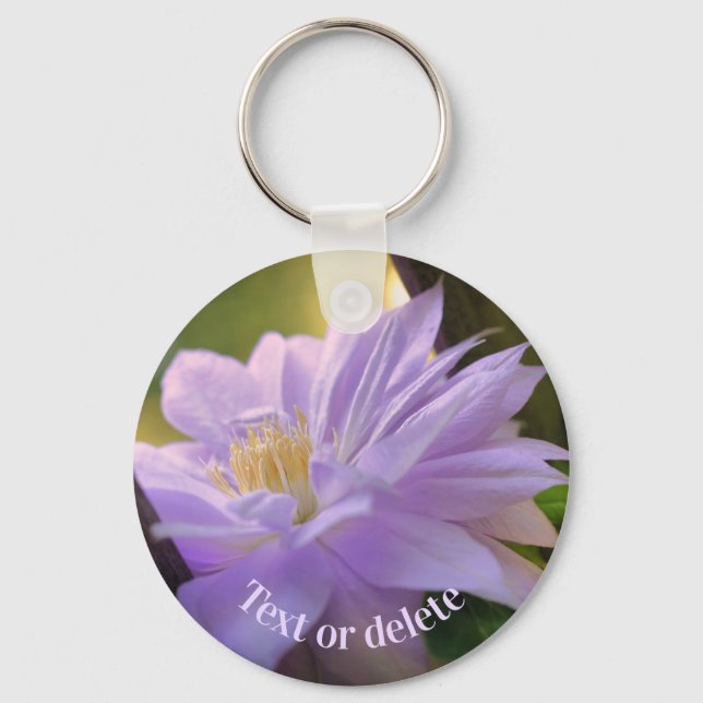 Chaveiro Nestled Clematis Flower Personalizado (Frente)
