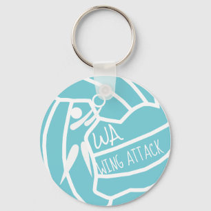 Chaveiro Netball feito sob encomenda Clipart do ataque WA