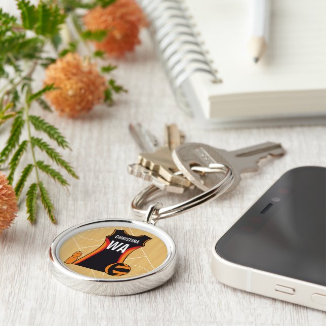 Chaveiro Netball Personalizado Único (Lateral)