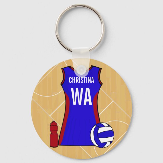 Chaveiro Netball Personalizado Único (Frente)