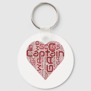 Chaveiro Netball Positions Heart Design