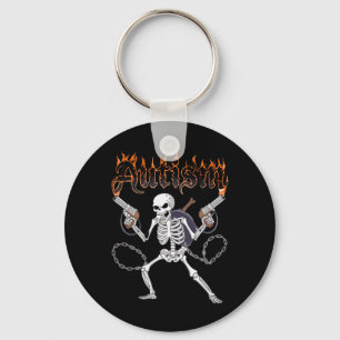 Chaveiro Neurodivergência Skeleton Warrior Autismo Consciên