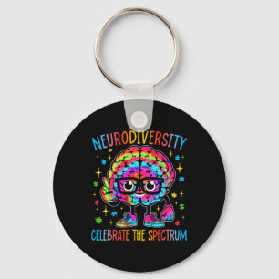 Chaveiro Neurodiversidade Cérebro Autismo Sensibilização e