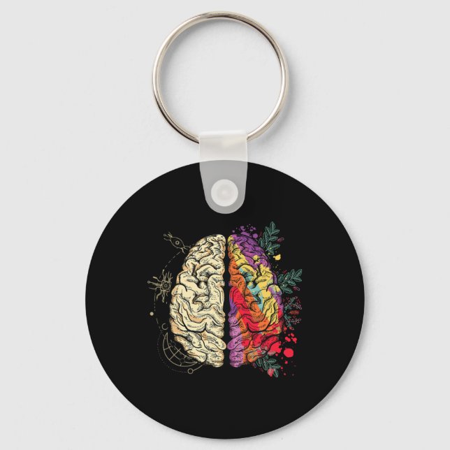 Chaveiro Neurodiversidade Cérebro Saúde Mental Awarenes (Frente)