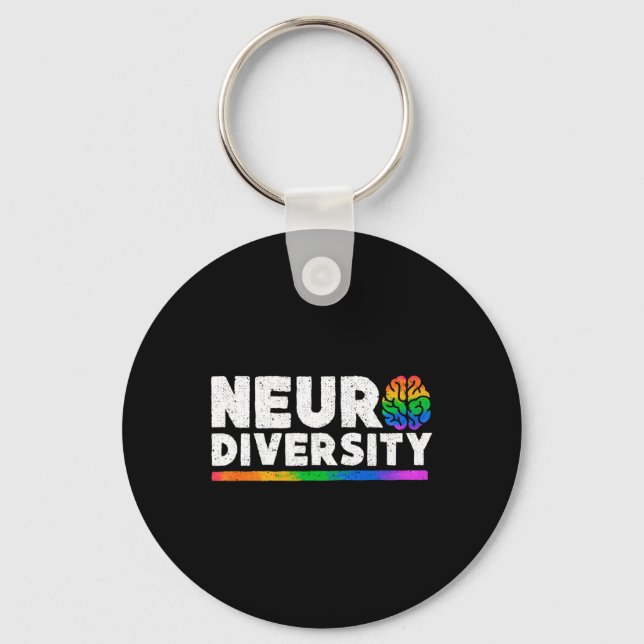 Chaveiro Neurodiversity Autism Adhd Saúde Mental Consciênci (Frente)