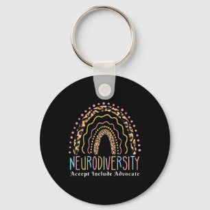 Chaveiro Neurodiversity Rainbow Accept Advocate Autismo Do