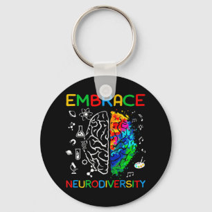 Chaveiro Neurodiversity Shirt Embriagem com o Autismo ADHD