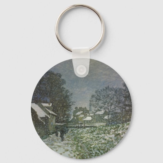 Chaveiro Neve em Argenteuil por Claude Monet (Frente)