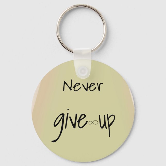 Chaveiro Never give up  (Frente)
