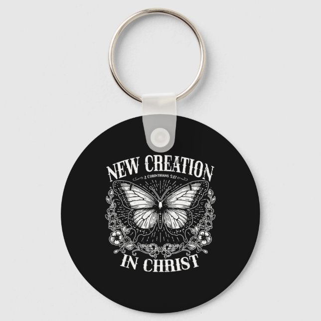 Chaveiro New Creation In Christ, Boho Christian, Western Fa (Frente)
