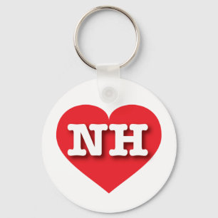 Chaveiro New Hampshire Red Heart - Eu amo NH