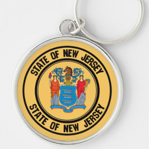 Chaveiro New Jersey Round Emblem