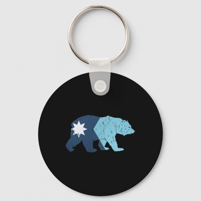 Chaveiro New Minnesota State Flag Bear  (Frente)