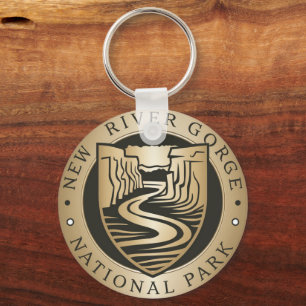 Chaveiro New River Gorge National Park Ouro Emblem
