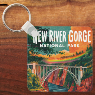 Chaveiro New River Gorge National Park Watercolor Design