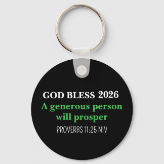 Chaveiro New Year 2026 Blessings Festive Simple Black