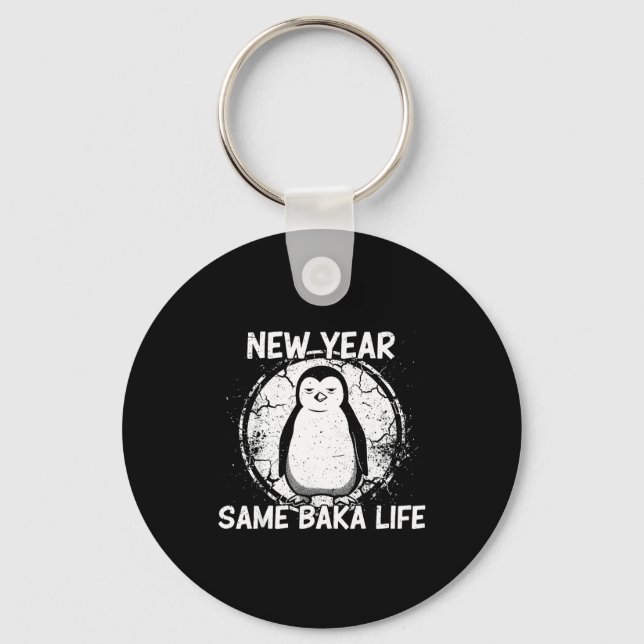 Chaveiro New Year Same Baka Life Baka Penguin  (Frente)
