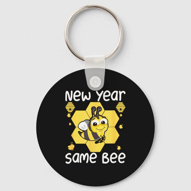 Chaveiro New Year Same Bee Meme Funny New Years Eve  (Frente)