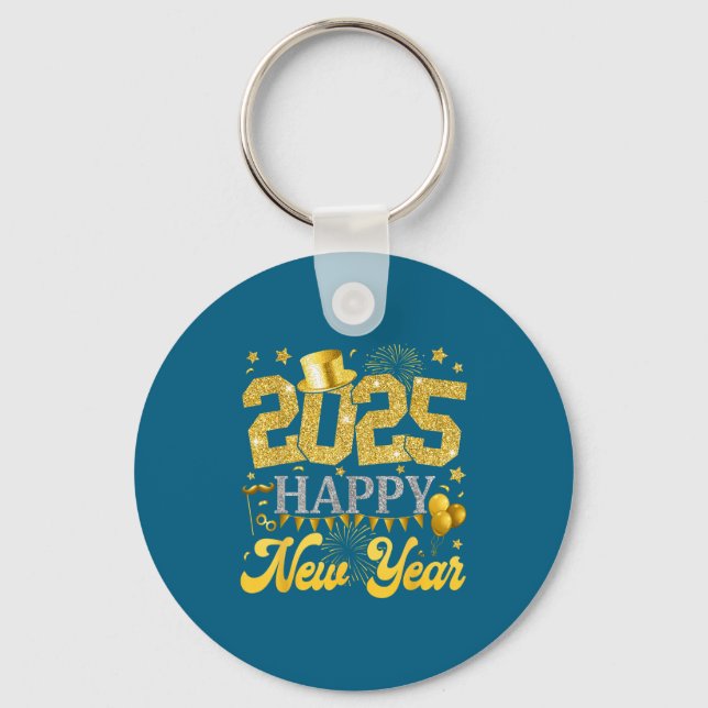 Chaveiro New Years Eve Party Supplies 2025 Happy New Year F (Frente)