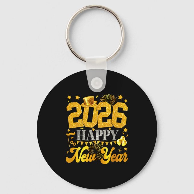 Chaveiro New Years Eve Party Supplies 2026 Happy New Year F (Frente)
