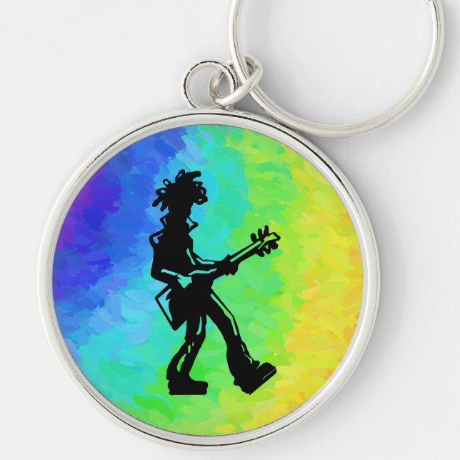 Chaveiro New York Boogie Nights Guitar Rainbow (Frente)