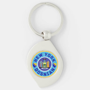 Chaveiro New York Bosnian American Key Rings