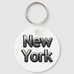 Chaveiro New York industrial - no branco