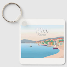 Chaveiro Nice França Riviera Pastel Viagem