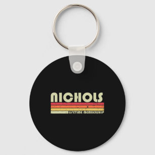 Chaveiro Nichols Surname Funny Retro Vintage 80 anos 90 Bir